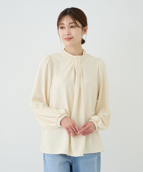 Jayro(ジャイロ)の「ネックレス付きブラウス(シャツ/ブラウス・レディース・ホワイト系その他/ベージュ・M)」の12枚目の写真