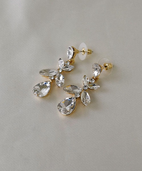 LA MUe(ラミュー)の「【LA MUe】ニッケルフリー ビジューロングピアス(ピアス(両耳用)・レディース・シルバー/ゴールド・FREE)」の6枚目の写真