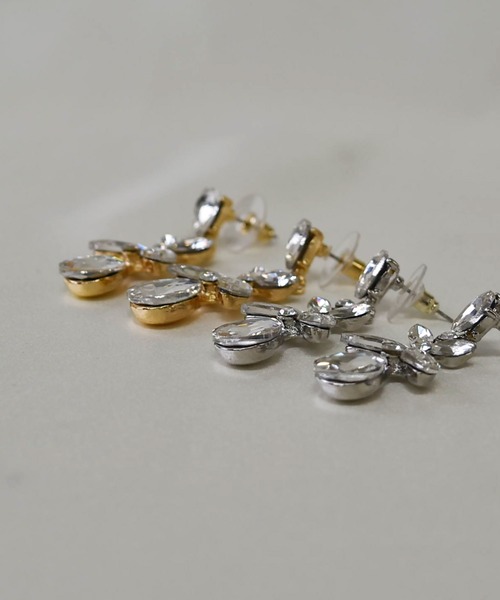LA MUe(ラミュー)の「【LA MUe】ニッケルフリー ビジューロングピアス(ピアス(両耳用)・レディース・シルバー/ゴールド・FREE)」の8枚目の写真