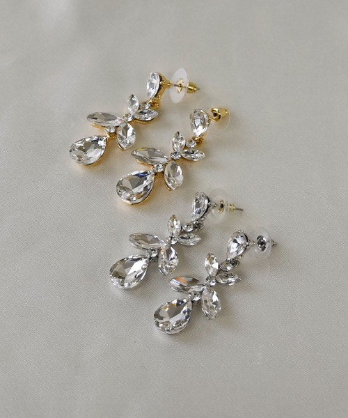LA MUe(ラミュー)の「【LA MUe】ニッケルフリー ビジューロングピアス(ピアス(両耳用)・レディース・シルバー/ゴールド・FREE)」の9枚目の写真