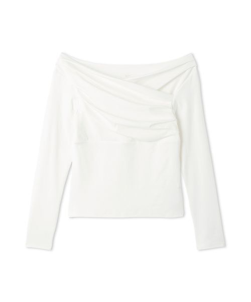 FRAY I.D（フレイアイディー）の「ギャザーオフショルカットソー（Tシャツ/カットソー・レディース・グレー/ブラック/その他/ホワイト/ピンク・F）」の7枚目の写真