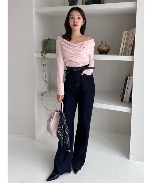 ギャザーオフショルカットソー（Tシャツ/カットソー）｜FRAY I.D