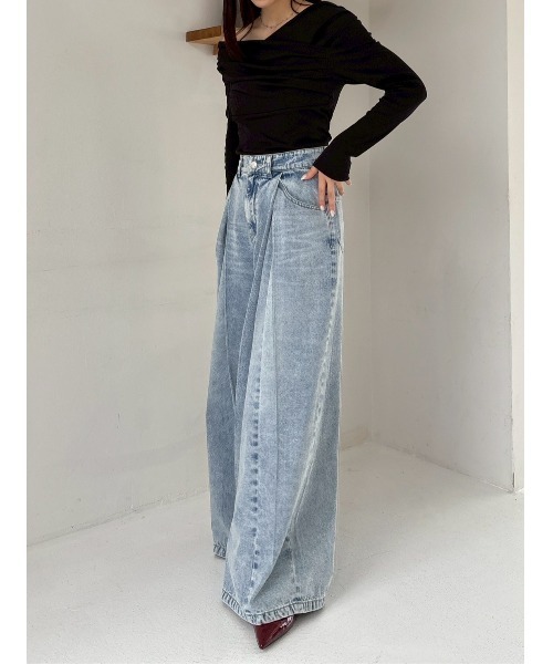 FRAY I.D（フレイアイディー）の「ギャザーオフショルカットソー（Tシャツ/カットソー・レディース・グレー/ブラック/その他/ホワイト/ピンク・F）」の21枚目の写真