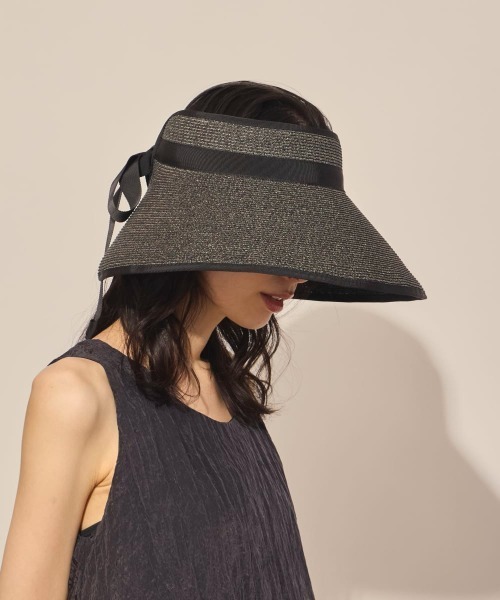 arth(アース)の「arth Rollable Braid Sun Visor / アース(サンバイザー・レディース・ブルー/ブラック・FREE)」の5枚目の写真