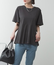 M-5L フレアヘム 半袖無地Tシャツ