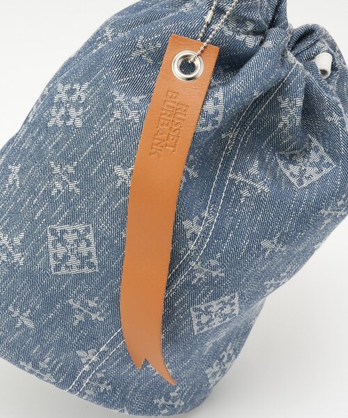 russet（ラシット）の「デニムジャガード3WAY巾着バッグ（ショルダーバッグ・レディース・インディゴブルー・FREE）」の12枚目の写真