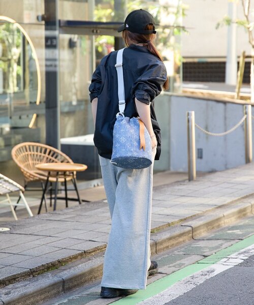 russet（ラシット）の「デニムジャガード3WAY巾着バッグ（ショルダーバッグ・レディース・インディゴブルー・FREE）」の21枚目の写真