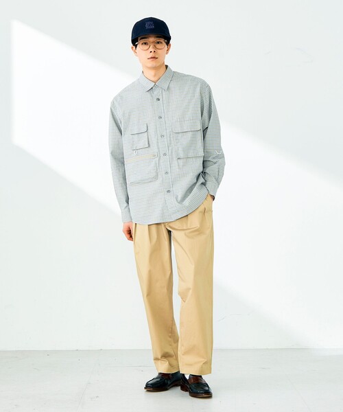 GLOSTER（グロスター）の「【ギアディテール】チェック フィッシングシャツ（シャツ/ブラウス・メンズ・ブラック系その他/ブルー系その他/ベージュ系その他・S/M/L）」の4枚目の写真