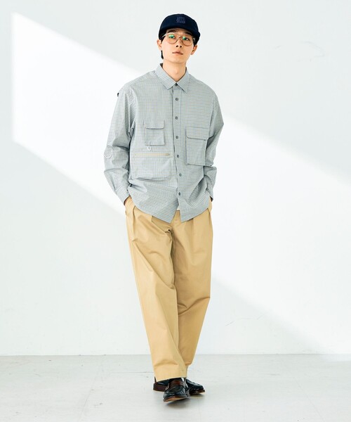 GLOSTER（グロスター）の「【ギアディテール】チェック フィッシングシャツ（シャツ/ブラウス・メンズ・ブラック系その他/ブルー系その他/ベージュ系その他・S/M/L）」の5枚目の写真