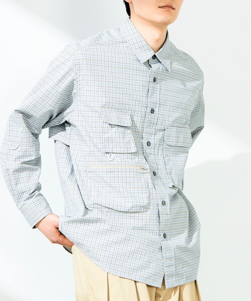 GLOSTER（グロスター）の「【ギアディテール】チェック フィッシングシャツ（シャツ/ブラウス・メンズ・ブラック系その他/ブルー系その他/ベージュ系その他・S/M/L）」の8枚目の写真