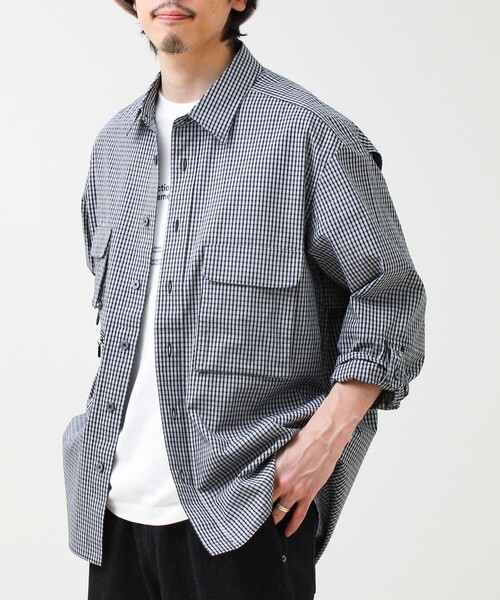 GLOSTER（グロスター）の「【ギアディテール】チェック フィッシングシャツ（シャツ/ブラウス・メンズ・ブラック系その他/ブルー系その他/ベージュ系その他・S/M/L）」の18枚目の写真