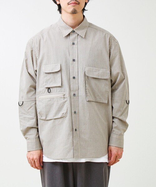 GLOSTER（グロスター）の「【ギアディテール】チェック フィッシングシャツ（シャツ/ブラウス・メンズ・ブラック系その他/ブルー系その他/ベージュ系その他・S/M/L）」の17枚目の写真
