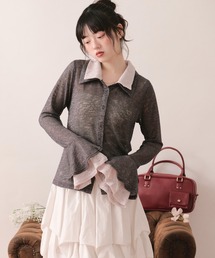 sheer layered color tops / シアーレイヤードカラートップス