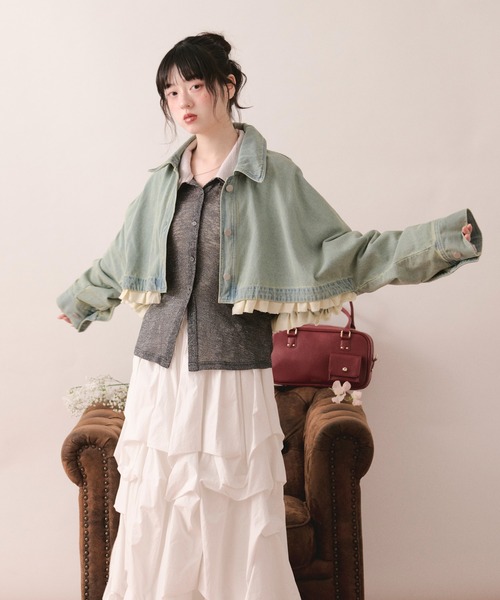 loin nuit（ロワンニュイ）の「sheer layered color tops / シアーレイヤードカラートップス（Tシャツ/カットソー・レディース・ピンク/チャコールグレー・FREE）」の13枚目の写真