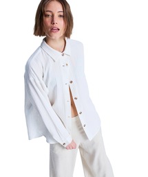 ROXY | ROXY ウィメンズ MORNING SHINE 長袖シャツ 【2026年春夏モデル】/ロキシーコットンダブルガーゼ風長袖シャツ(シャツ/ブラウス)