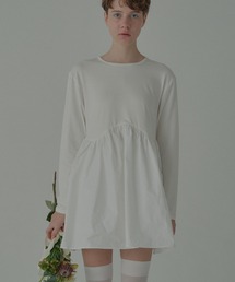 ハニーミーハニー ハンドTシャツ HONEY MI HONEY｜flower long t-shirt｜フラワーニットフラワーロングT