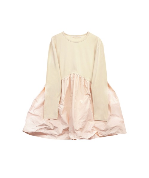 HONEY MI HONEY（ハニーミーハニー）の「taffeta frill long t-shirt（Tシャツ/カットソー・レディース・グレー/ブラック/ピンク/ホワイト・FREE）」の4枚目の写真