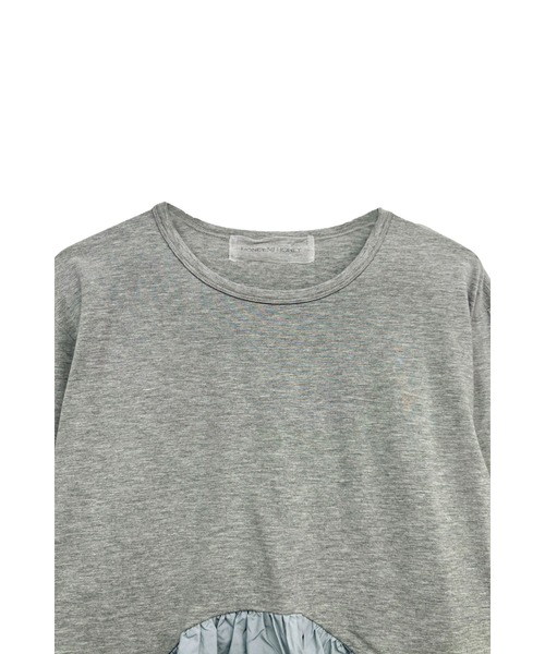 HONEY MI HONEY（ハニーミーハニー）の「taffeta frill long t-shirt（Tシャツ/カットソー・レディース・グレー/ブラック/ピンク/ホワイト・FREE）」の13枚目の写真