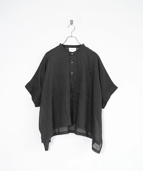 solamonat poche(ソラモナポッシェ)の「ラミーワイドシャツ(シャツ/ブラウス・レディース・ラベンダー/ブラック/ライトオリーブ/ライトグレー/ライトブルー/ホワイト/ベージュ・2)」の10枚目の写真