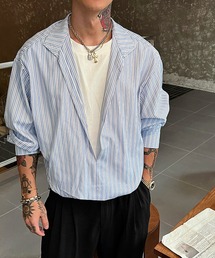 WESTBOY | レイヤードストライプ オーバーサイズ ストリートシャツ WO26S5TP18(シャツ/ブラウス)