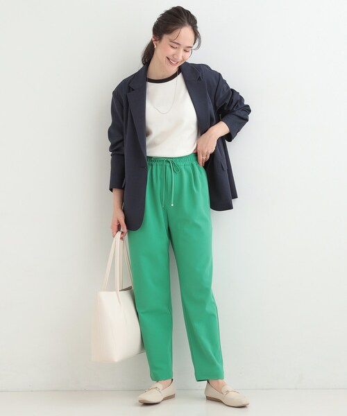 SHOO・LA・RUE(シューラルー)の「【SS-LL/洗濯後しわになりにくい】スマートに見えるイージーテーパードパンツ(その他パンツ・レディース・ブラック/ライトベージュ/ベビーピンク/グリーン/ネイビー・10/03/04/02/01)」の12枚目の写真