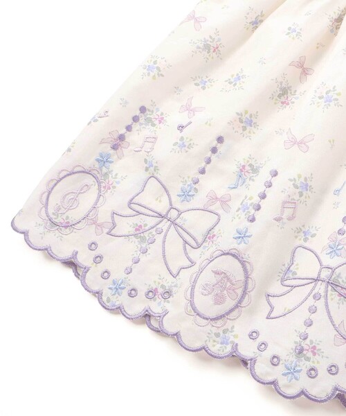 SLAP SLIP（スラップスリップ）の「ストライプ＆花柄裾刺しゅうフレアブラウス(90~130cm)（シャツ/ブラウス・キッズ・ホワイト系その他2/ブルー系その他・90cm/130cm/100cm/110cm/120cm）」の7枚目の写真