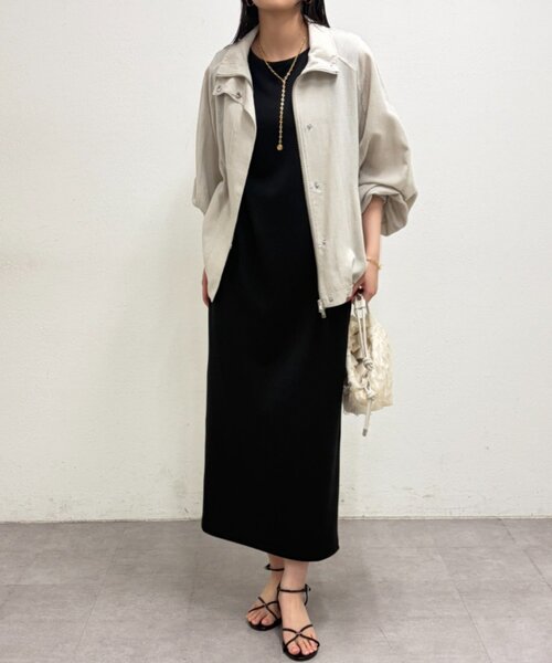 LOUNGEDRESS(ラウンジドレス)の「【@iristagramuuコラボ】ショルダータックワンピース(ワンピース・レディース・ブラック・MEDIUM/SMALL/X-SMALL)」の9枚目の写真