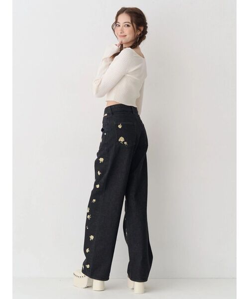 EVRIS(エヴリス)の「ストラップデザインリブニットトップス 春服(ニット/セーター・レディース・ホワイト/ピンク/ブラック・FREE)」の9枚目の写真