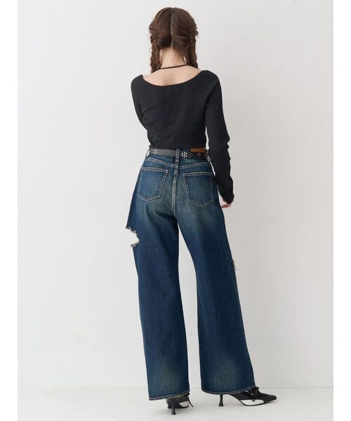 EVRIS(エヴリス)の「ストラップデザインリブニットトップス 春服(ニット/セーター・レディース・ホワイト/ピンク/ブラック・FREE)」の16枚目の写真