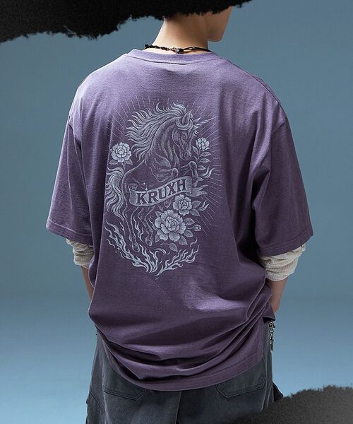 KRUXH(クルクス)の「ユニコーンピグメントTシャツチャコール(Tシャツ/カットソー・レディース・その他・1/2)」の10枚目の写真