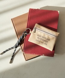 coen（コーエン）の「ロゴ刺繍 レザーライクカードケースキーホルダー（カードケース）」