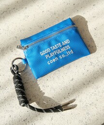coen（コーエン）の「ロゴ刺繍 レザーライクカードケースキーホルダー（カードケース）」