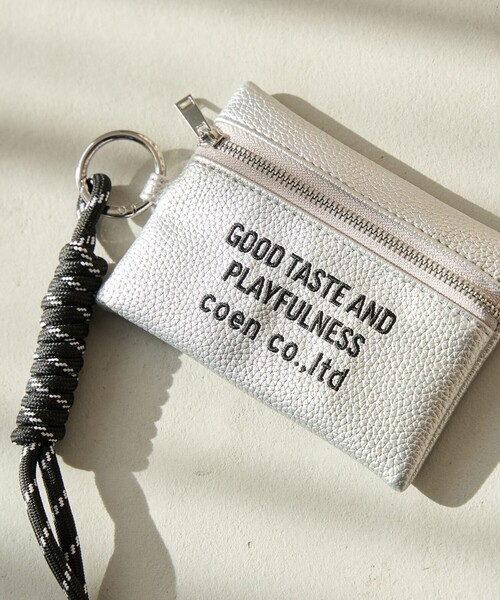 coen(コーエン)の「ロゴ刺繍 レザーライクカードケースキーホルダー(カードケース・レディース・ベージュ/シルバー/ブラック/コバルトブルー・FREE)」の17枚目の写真