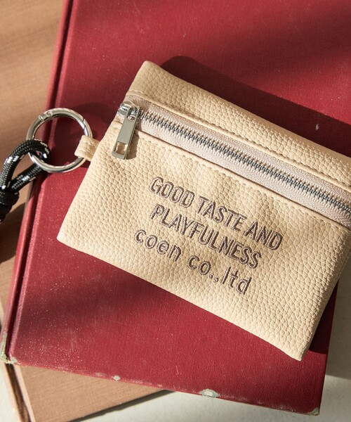 coen(コーエン)の「ロゴ刺繍 レザーライクカードケースキーホルダー(カードケース・レディース・ベージュ/シルバー/ブラック/コバルトブルー・FREE)」の19枚目の写真