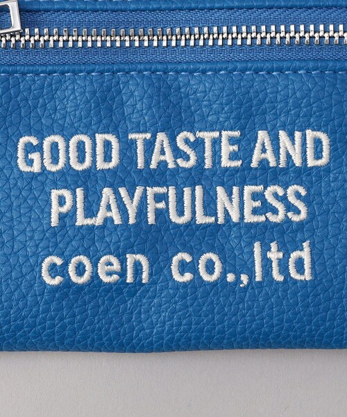 coen(コーエン)の「ロゴ刺繍 レザーライクカードケースキーホルダー(カードケース・レディース・ベージュ/シルバー/ブラック/コバルトブルー・FREE)」の15枚目の写真