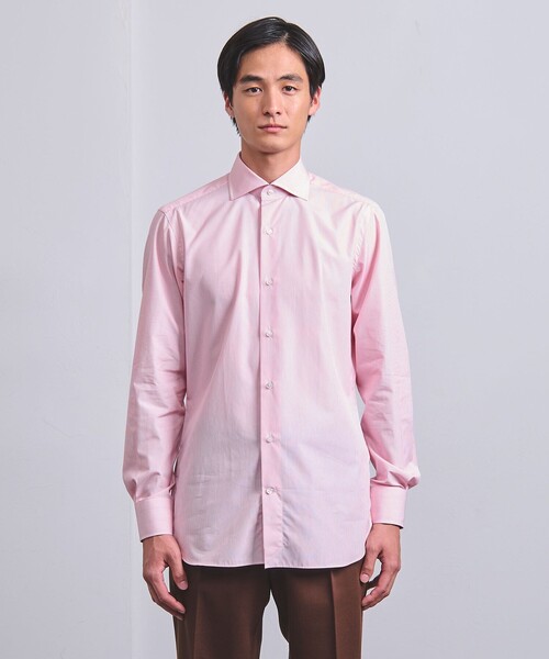 SOVEREIGN(ソブリン)の「ALUMO/ピンク キャンディストライプ ワイドカラーシャツ(シャツ/ブラウス・メンズ・ライトピンク・41cm/40cm)」の5枚目の写真