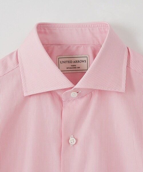 SOVEREIGN(ソブリン)の「ALUMO/ピンク キャンディストライプ ワイドカラーシャツ(シャツ/ブラウス・メンズ・ライトピンク・41cm/40cm)」の10枚目の写真