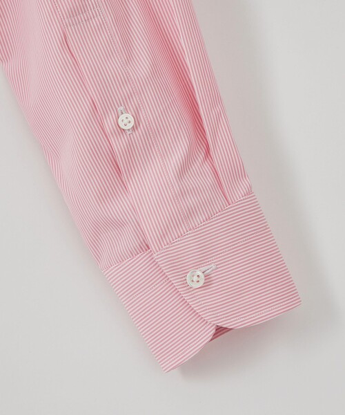 SOVEREIGN(ソブリン)の「ALUMO/ピンク キャンディストライプ ワイドカラーシャツ(シャツ/ブラウス・メンズ・ライトピンク・41cm/40cm)」の11枚目の写真