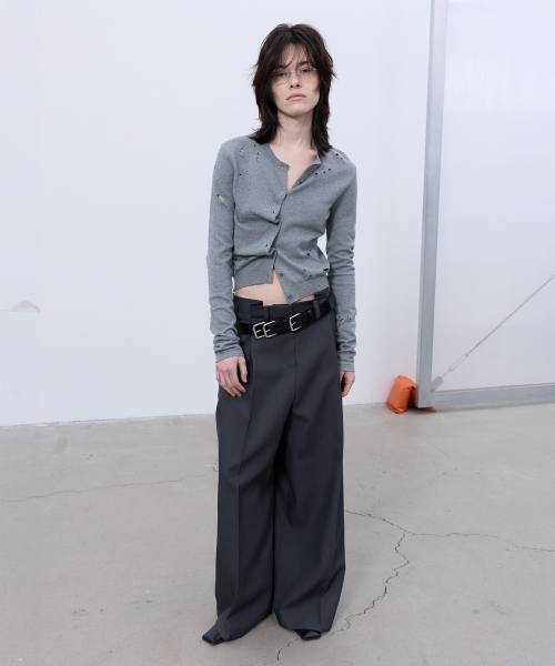LCDC TM(エルシーディーシーティーエム)の「BACK-PLEATED WIDE PANTS (GREY)(スラックス・レディース・その他・SMALL/MEDIUM)」の1枚目の写真