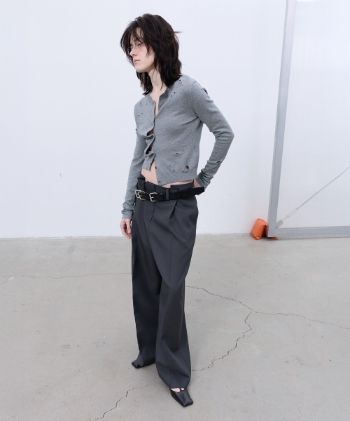 LCDC TM(エルシーディーシーティーエム)の「BACK-PLEATED WIDE PANTS (GREY)(スラックス・レディース・その他・SMALL/MEDIUM)」の6枚目の写真
