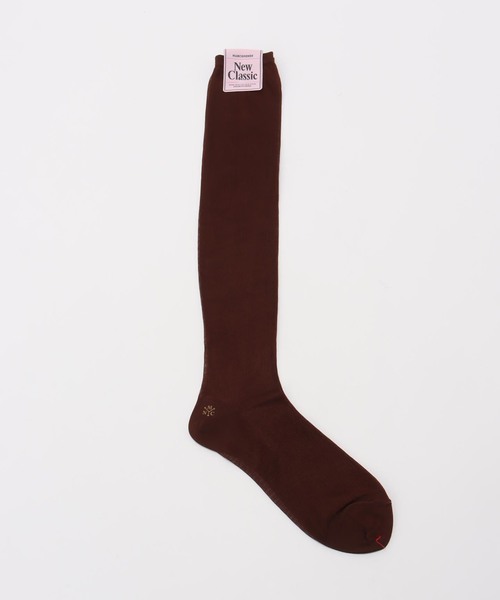 MARCOMONDE(マルコモンド)の「【MARCOMONDE / マルコモンド】sheer ribbed high socks(ソックス/靴下・レディース・ピンク/レッド/ブラウン/イエロー・FREE)」の1枚目の写真