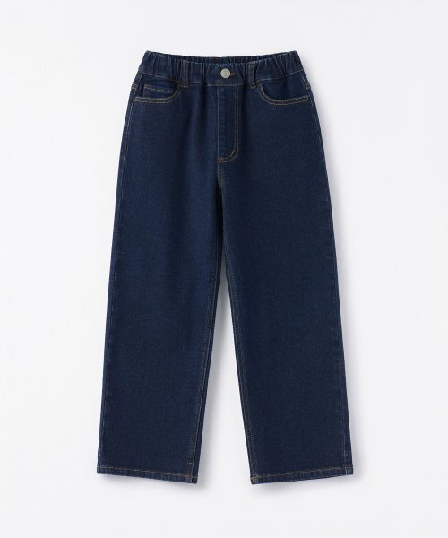 MUSINSA STANDARD KIDS（ムシンサスタンダードキッズ）の「起毛ワイドデニムパンツ [ディープインディゴ]（デニムパンツ・レディース・その他・100/110/120/130/140/150/160）」の3枚目の写真