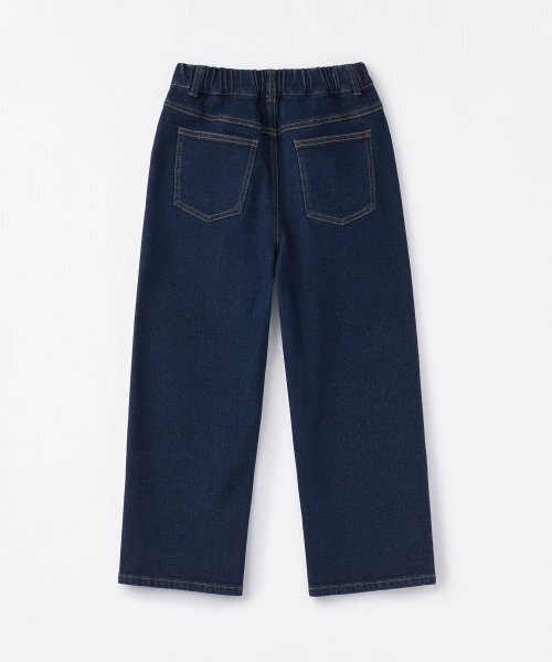 MUSINSA STANDARD KIDS（ムシンサスタンダードキッズ）の「起毛ワイドデニムパンツ [ディープインディゴ]（デニムパンツ・レディース・その他・100/110/120/130/140/150/160）」の4枚目の写真