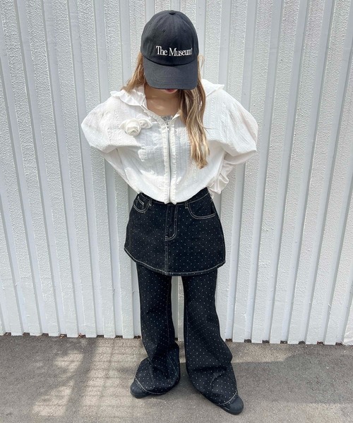 WC（ダブル シー）の「ローズモチーフシアーパーカー（パーカー・レディース・サックスブルー/ホワイト・FREE）」の10枚目の写真