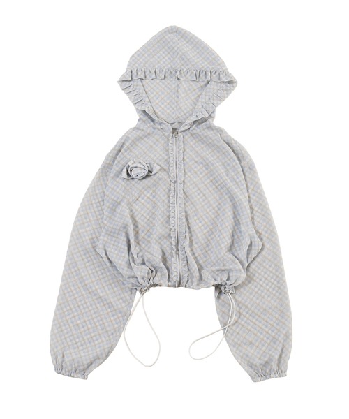 WC（ダブル シー）の「ローズモチーフシアーパーカー（パーカー・レディース・サックスブルー/ホワイト・FREE）」の20枚目の写真