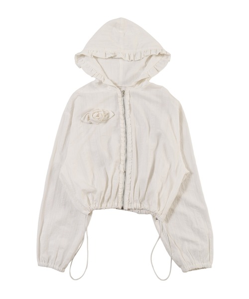 WC（ダブル シー）の「ローズモチーフシアーパーカー（パーカー・レディース・サックスブルー/ホワイト・FREE）」の19枚目の写真