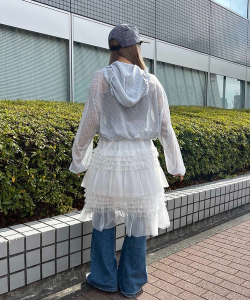 WC（ダブル シー）の「ローズモチーフシアーパーカー（パーカー・レディース・サックスブルー/ホワイト・FREE）」の18枚目の写真