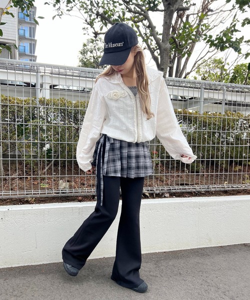 WC（ダブル シー）の「ローズモチーフシアーパーカー（パーカー・レディース・サックスブルー/ホワイト・FREE）」の11枚目の写真