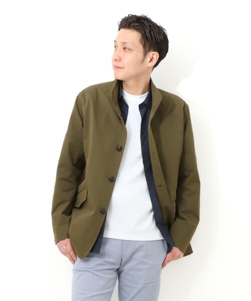 NOLLEY'S LIGHT(ノーリーズライト)の「《ビジカジ対応》ストレッチ スタンドブルゾン(ブルゾン・メンズ・ネイビー/オリーブ/ベージュ・M/XL/L)」の4枚目の写真