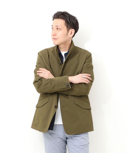 NOLLEY'S LIGHT(ノーリーズライト)の「《ビジカジ対応》ストレッチ スタンドブルゾン(ブルゾン・メンズ・ネイビー/オリーブ/ベージュ・M/XL/L)」の5枚目の写真